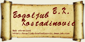 Bogoljub Kostadinović vizit kartica